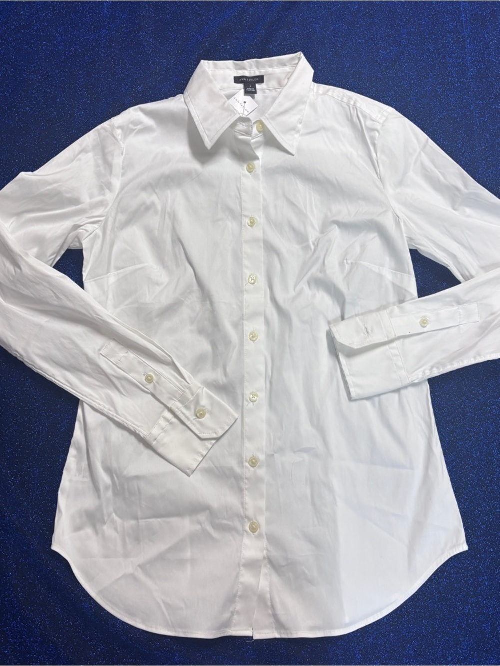 Ann Taylor Classic White Button-Down Shirt